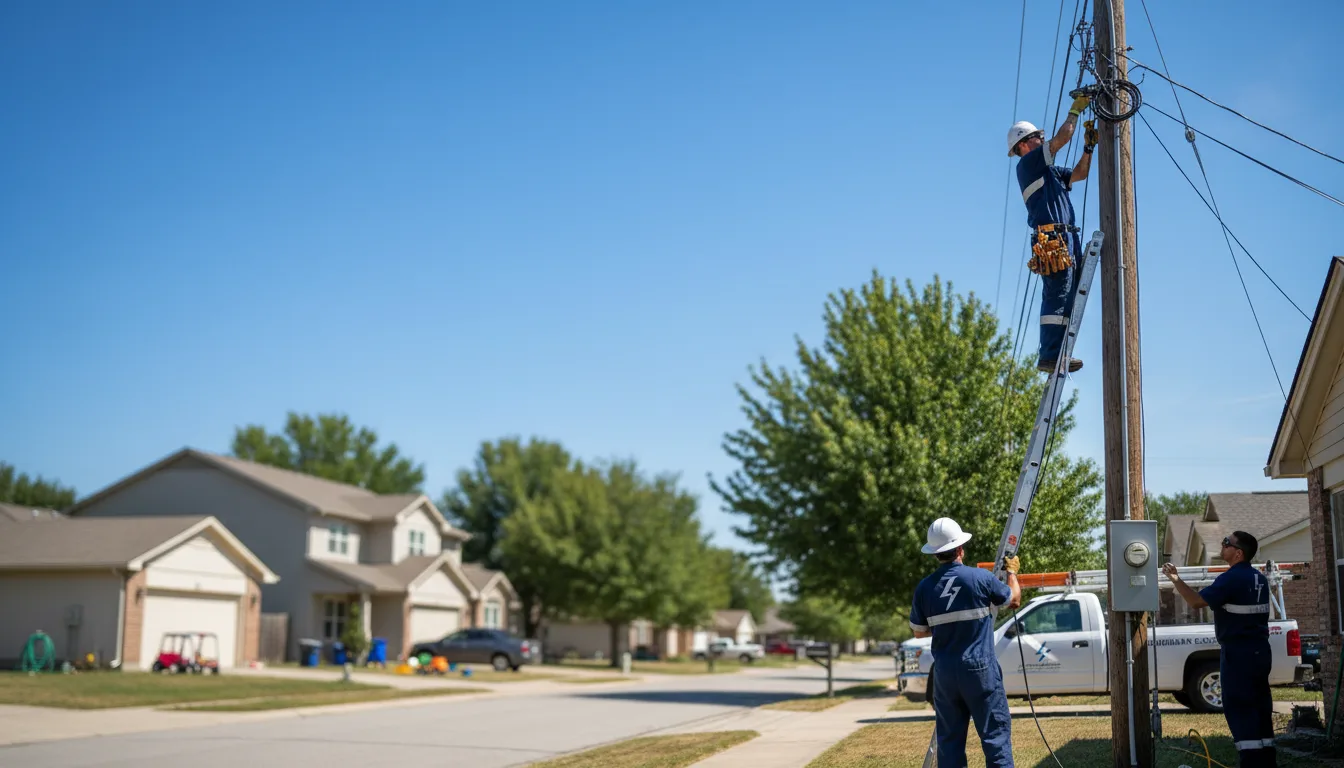 Residential electrician providing installation services in Calvert, TX